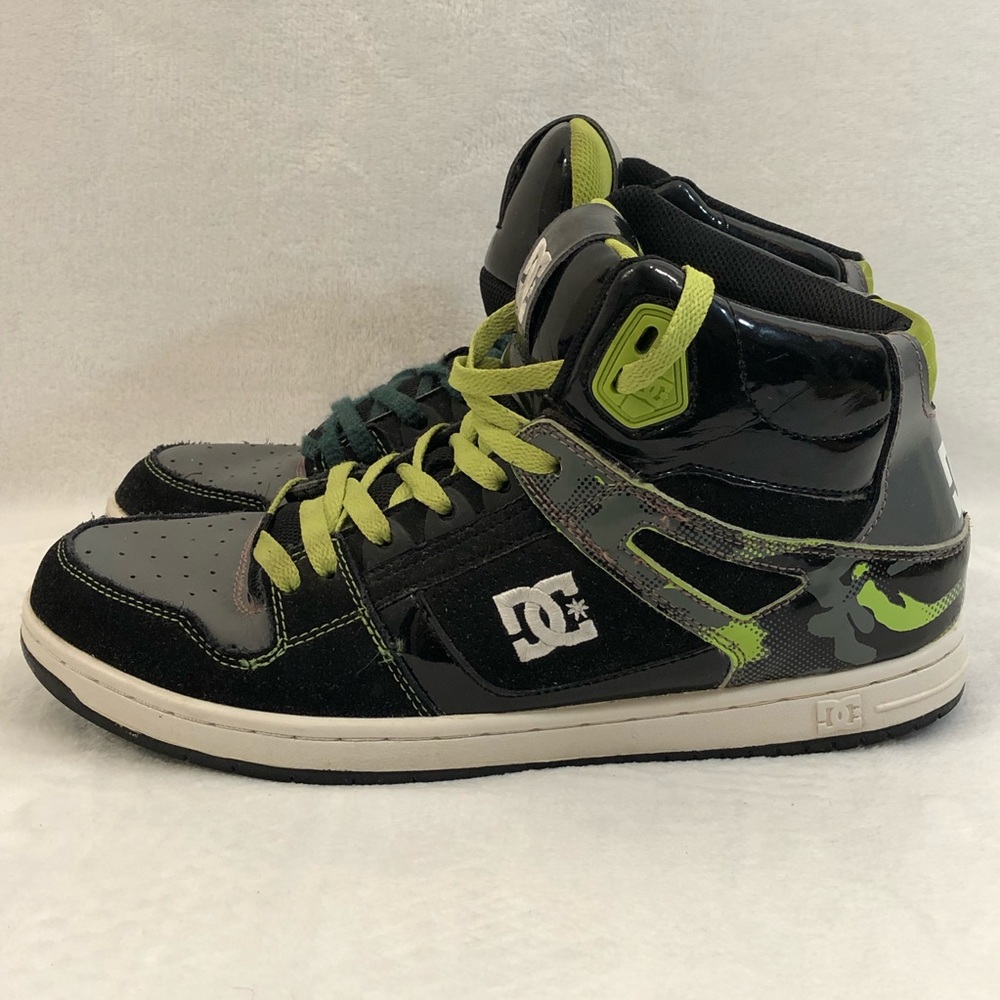 DC Skate Inbound Black Gray Green Camo High Top Sneakers Shoes 302785 Mens 11. - Picture 5 of 12